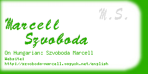 marcell szvoboda business card